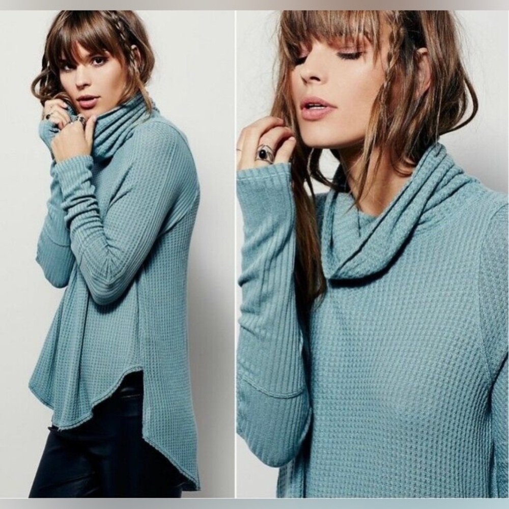 Free People/We The Free Kristina Drippy Waffle Knit Tunic/Sweater